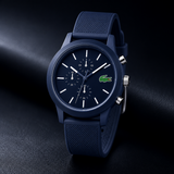 Lacoste 12.12 Blue Dial Blue Silicon Strap Watch for Men - 2010970