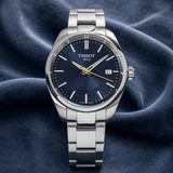 Tissot PR 100 Blue Dial Silver Steel Strap Watch for Women  - T150.210.11.041.01