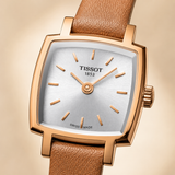 Tissot T-Lady Silver Dial Brown Leather Strap Watch for Women - T058.109.36.031.02
