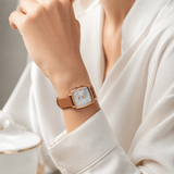 Tissot T-Lady Silver Dial Brown Leather Strap Watch for Women - T058.109.36.031.02