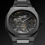 D1 Milano Ultra Thin Two Tone Black Steel Strap Watch for Men - D1-UTBJ31