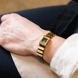 Michael Kors Darrington Black Dial Two Tone Leather Strap Watch for Women - MK4887