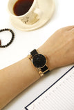 Daniel Wellington Classic Petite Cornwall Black Dial Black NATO Strap Watch For Women - DW00100215