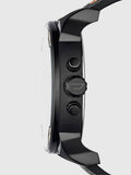 Diesel Mr Daddy 2.0 Chronograph Black Dial Black Leather Strap Watch For Men - DZ7350