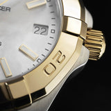Tag Heuer Aquaracer Mother of Pearl Dial Two Tone Steel Strap Watch for Women - WBD1320.BB0320