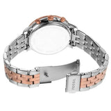 Fossil Neutra White Dial Two Tone Steel Strap Watch for Women - ES5279