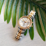 Fossil Neutra White Dial Two Tone Steel Strap Watch for Women - ES5279