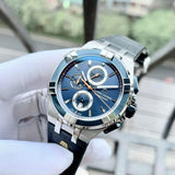 Maurice Lacroix Quartz Swiss Made Blue Dial Leather Strap 44mm Watch For Men - AI1018-SS001-432-4