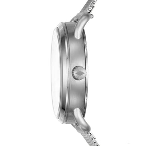 Fossil Commuter White Dial Silver Steel Strap Watch for Women - ES4331