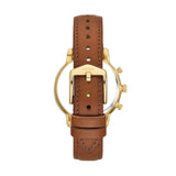 Fossil Neutra White Dial Brown  Leather Strap Watch for Women- ES5278