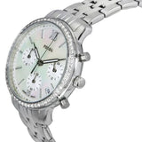 Fossil Neutra Two Tone Dial Silver Steel Strap Watch for Women - ES5357