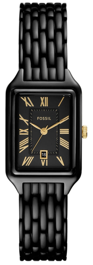 Fossil Raquel Black Dial Black Metal Bracelet Watch for Women - ES5385