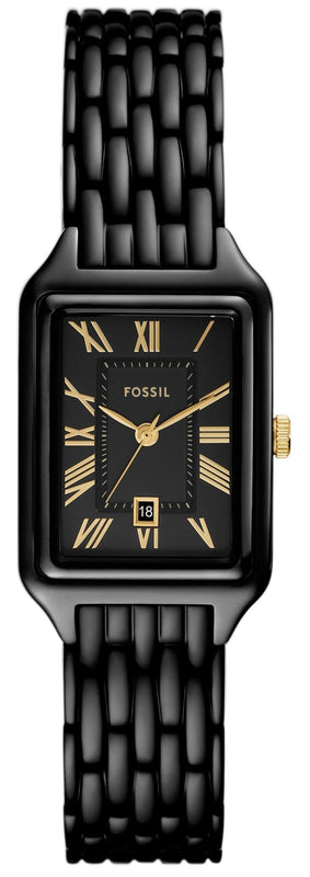 Fossil Raquel Black Dial Black Metal Bracelet Watch for Women - ES5385