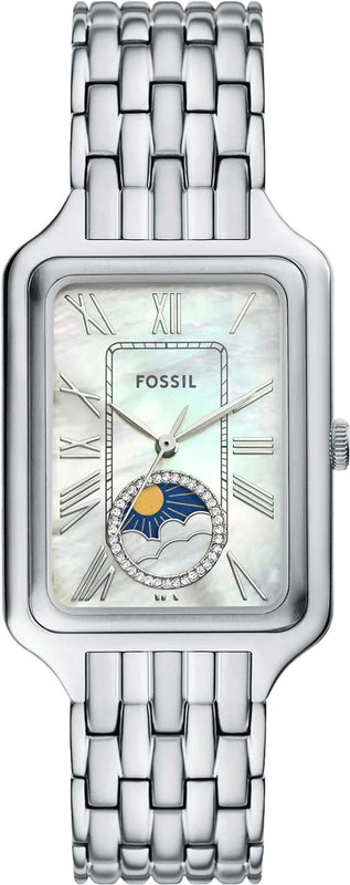 Fossil Raquel 2 Tone Dial Silver Steel Strap Watch for Women - ES5400