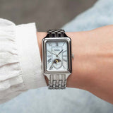 Fossil Raquel 2 Tone Dial Silver Steel Strap Watch for Women - ES5400