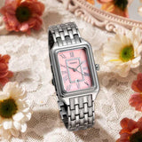 Fossil Raquel Pink Dial Silver Steel Strap Watch for Women - ES5401