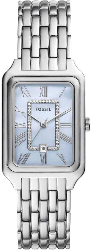 Fossil Raquel Blue Dial Silver Steel Strap Watch for Women - ES5402