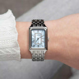Fossil Raquel Blue Dial Silver Steel Strap Watch for Women - ES5402