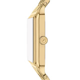 Fossil Raquel Black Dial Gold Steel Strap Watch for Women - ES5417