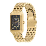 Fossil Raquel Black Dial Gold Steel Strap Watch for Women - ES5417