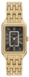 Fossil Raquel Black Dial Gold Steel Strap Watch for Women - ES5417