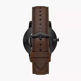 Fossil Minimalist Brown Dial Brown Leather Strap Watch for Men - FS5551