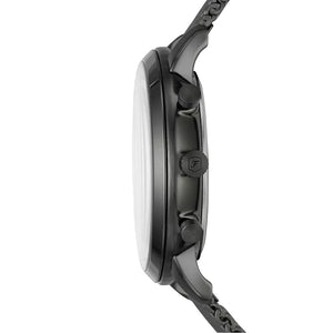 Fossil Neutra Black Dial Gray Steel Strap Watch for Men - FS5699