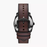 Fossil Machine Brown Dial Brown Leather Strap Watch for Men - FS5901