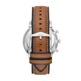 Fossil Neutra Green Dial Brown Leather Strap Watch for Men - FS5963