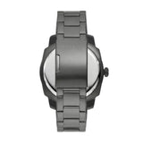 Fossil Machine Black Dial Gray Steel Strap Watch for Men - FS5970