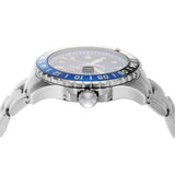 Fossil GMT Blue Dial Silver Steel Strap Watch for Men - FS5991