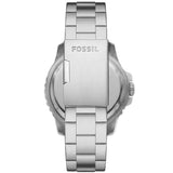 Fossil GMT Blue Dial Silver Steel Strap Watch for Men - FS5991