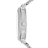 Fossil Machine Red Dial Silver Steel Strap Watch for Men - FS6014
