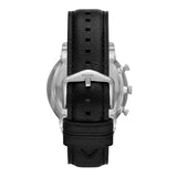 Fossil Neutra Red Dial Black Leather Strap Watch for Men - FS6016