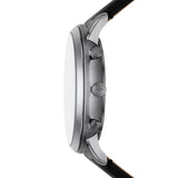 Fossil Neutra Red Dial Black Leather Strap Watch for Men - FS6016