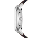 Fossil Neutra Blue Dial Brown Leather Strap Watch for Men - FS6018