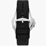 Fossil GMT Black Dial Black Silicon Strap Watch for Men - FS6036
