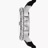 Fossil GMT Black Dial Black Silicon Strap Watch for Men - FS6036