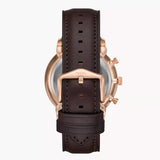 Fossil Neutra Green Dial Brown Leather Strap Watch for Men - FS6073