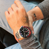Fossil GMT Black Dial Silver Steel Strap Watch for Men - FS6092