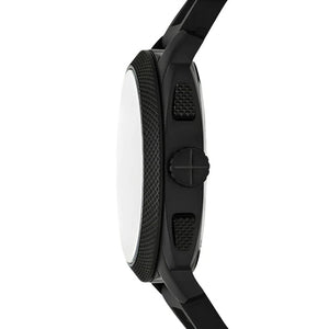 Fossil Machine Black Dial Black Silicone Strap Watch for Men - FS6099