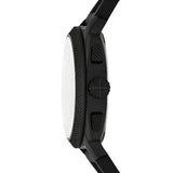 Fossil Machine Black Dial Black Silicone Strap Watch for Men - FS6099