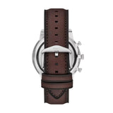 Fossil Neutra Sky Blue Dial Brown Leather Strap Watch for Men - FS6109
