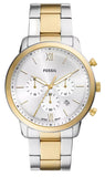 Fossil Neutra Silver Dial 2 Tone Steel Strap Watch for Men - FS6112