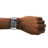 Fossil Crosby Gray Dial Silver Steel Strap Watch for Men - FS6122