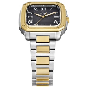 Fossil Crosby Gray Dial Two Tone Steel Strap Watch for Men - FS6123