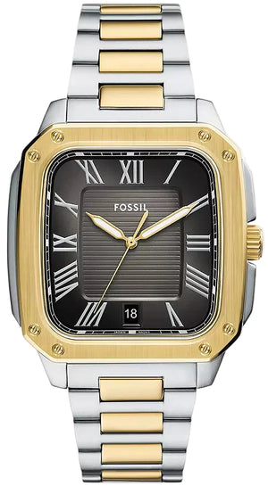 Fossil Crosby Gray Dial Two Tone Steel Strap Watch for Men - FS6123