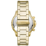 Fossil Bannon Blue Dial Gold Steel Strap Watch for Men - BQ2706