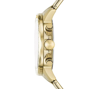 Fossil Bannon Blue Dial Gold Steel Strap Watch for Men - BQ2706