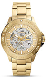 Fossil Bannon Gold Dial Gold Steel Strap Watch for Men - BQ2680